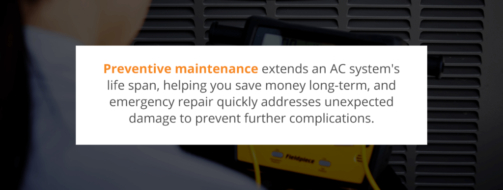 preventative maintenance extends AC lifespand
