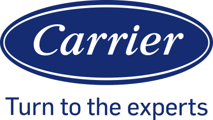 Logo Carrier Blue Whitetext