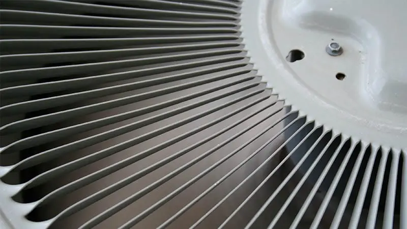 top view of an air conditioner fan